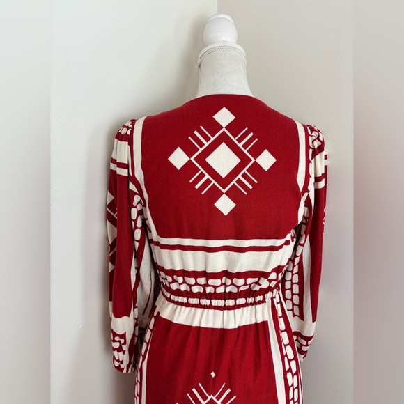 Caroline Constas Sun Goddess Tie-Up Cutout Front Linen Blend Column Dress sz XS - Picture 10 of 16